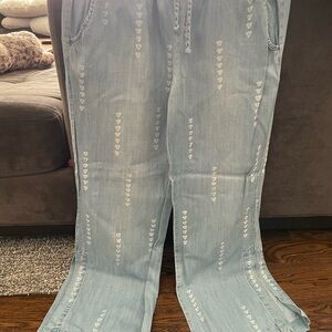 Cloth and Stone pull on Chambray pants M